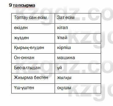 Казахский язык и литература Оразбаева 7 класс 2017 Упражнение 9
