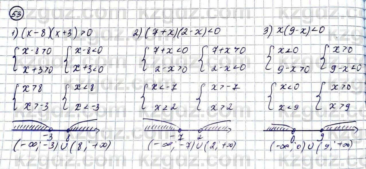 Алгебра Абылкасымова 9 класс 2019 Повторение 53