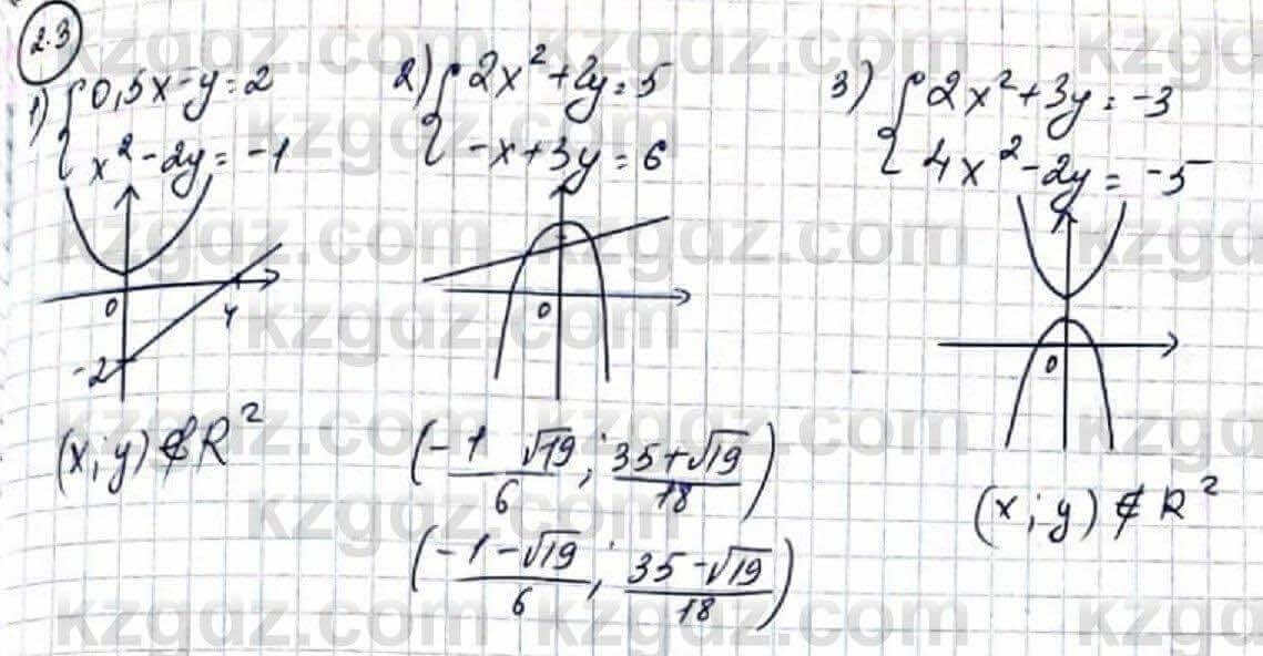 Алгебра Абылкасымова 9 класс 2019 Упражнение 2.3