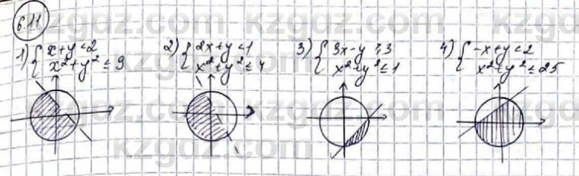 Алгебра Абылкасымова 9 класс 2019 Упражнение 6.11