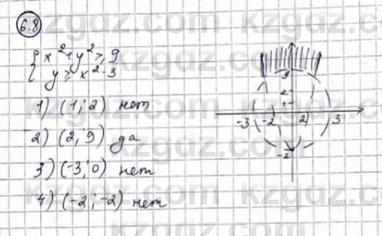 Алгебра Абылкасымова 9 класс 2019 Упражнение 6.8