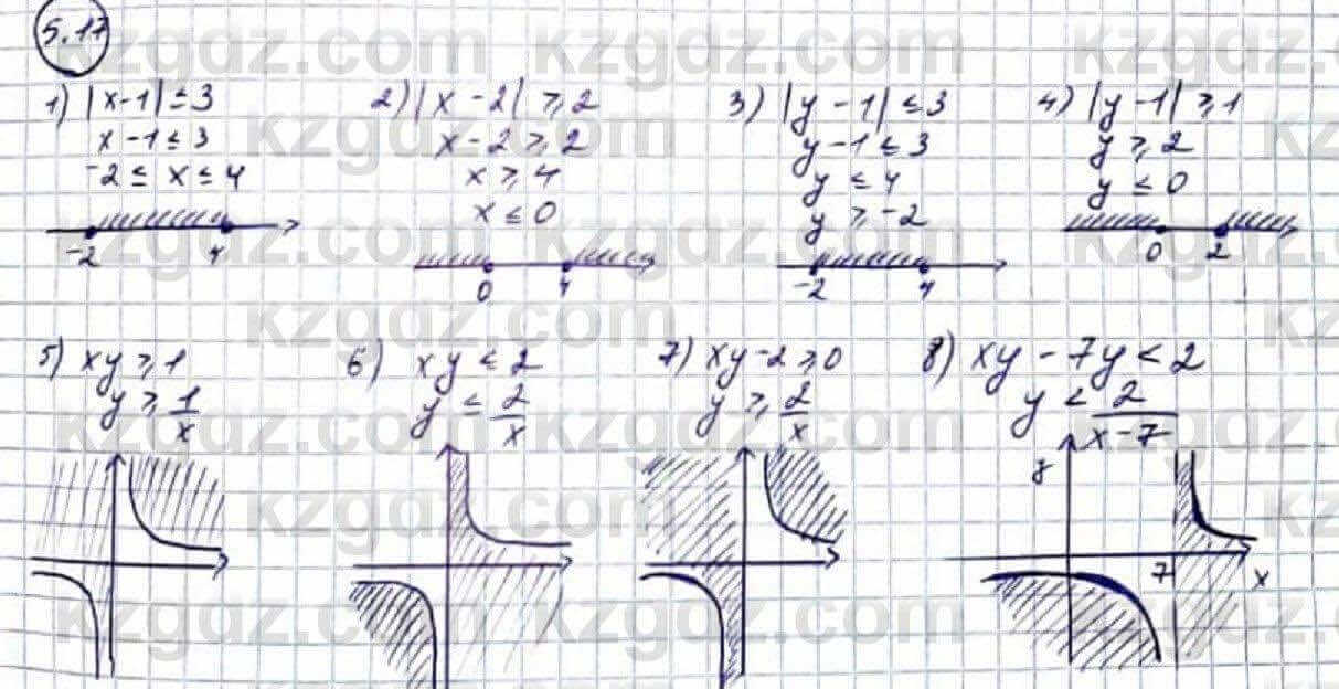 Алгебра Абылкасымова 9 класс 2019 Упражнение 5.17