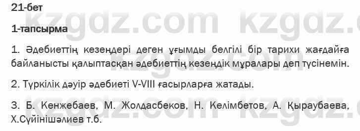 Казахская литература Актанова 6 класс 2018 Упражнение 1