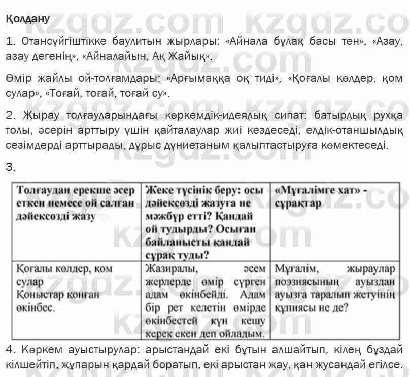 Казахская литература Турсынгалиева 6 класс 2018 Упражнение 59 бет