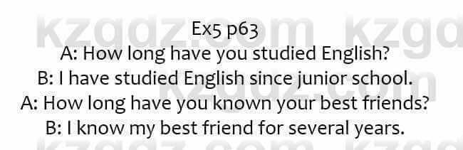 Английский язык Ben Goldstein 7 класс 2017 Упражнение Ex5 p63