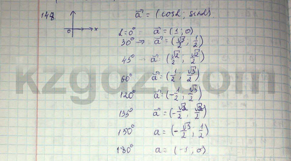 Геометрия Шыныбеков 9 класс 2013 Упражнение 148